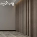 Luxury villa hotel lobby background Wall board wall Grille fluted wainscoting cladding wpc faux wood panels