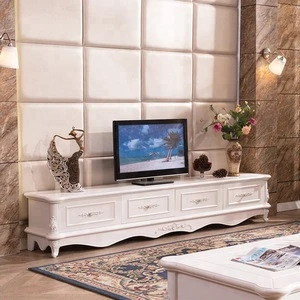 Luxury Wooden TV Media Cabinet Stand with showcase