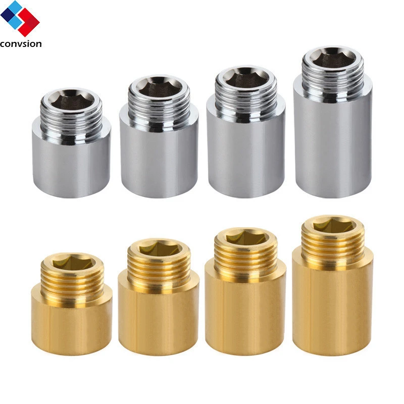Male Female Chrome Plated Straight Nipple Connector Brass or Stainless steel extension nipple pipe fitting