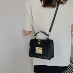 Manufacturer Wholesale  Ladies Designer Shoulder Purse Popular Pure Color Handbags Fashion Lock Women Bags Shoulder Bag Bolsos