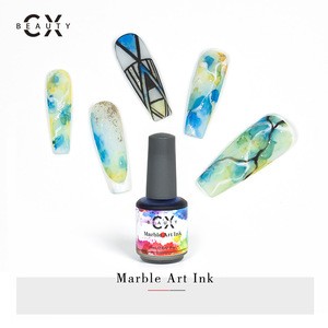 Marble art ink 3d Liquid Ink  Watercolor color Nails Paint UV Gel Polish Private Label With Free Samples