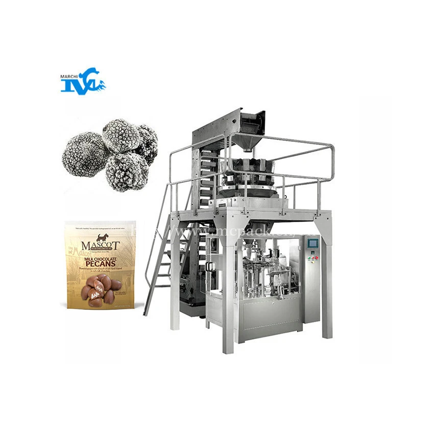 Marchi frozen truffle balls/Sierra Sweets Toffee automatic premade bag counting filling sealing machine