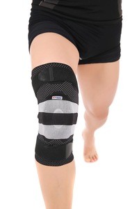 medical nylon and spandex knee brace support with patella padding for treatment and sports