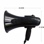 Megaphone 30 Watt Power Megaphone Speaker  Siren/Alarm And Music Modes with Volume Control and Strap BULLHORN