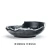 Import melamine matte black custom made logo salad bowl Irregular dish 7.4inch from China