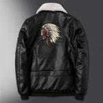 Men casual PU black leather stand collar jacket spring autumn PU leather jacket