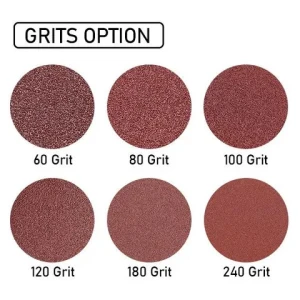 150mm 6in Abrasive Tool Disc 40-2000 Grit Aluminum Oxide Hook and Loop Abrasive Paper Discs Dry Grinding Sandpaper Sanding Discs