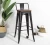 Import modern industrial metal wooden seat bar stools with back from China