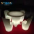 Import Modern Led restaurant furniture set plastic round led round dining table and chairs from China