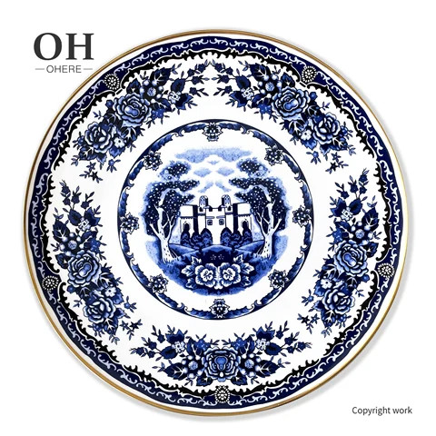 Modern Luxury Plate Set Creative Irregular Dinner Set Bone China Dinnerware Set for Event&Catering&Rental