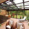 Modern portable design 4 season small glass veranda solarium room aluminum winter garden house terrace roof sunroom