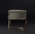 Modern  Synthetic Leather bar stool with golden stainless steel chassis