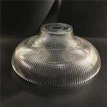 Mold sharing industrial railway direct light pendant glass lamp cover ribbed glass