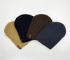 More Color Winter Knitted Ribbed Knit 100 Cotton Blank Beanie Hat