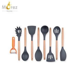 Morezhome 9-Piece Silicone Kitchen Utensil Set Cooking Utensils Set