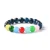 Import Multi-Color Round Glass Beaded Handmade Stretch Bracelet, 10mm Beads Wristband for Women Girl Fahsion Jewelry from China