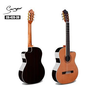 Musical Instruments OEM 39 inch nylon string Ceder Top solid wood classical guitar