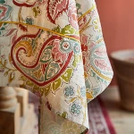Nabis Paisley  55% Viscose Fibers 45% Linen printed Europe Table Cloth