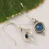 Natural BLUE CHALCEDONY Gemstones Earrings 925 Solid Sterling Sliver ! Wholesale Suppliers