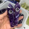 Natural crystal dream amethyst pipes fengshui cheap healing gifts folk crafts stone for home decoration
