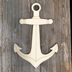 Nautical Ship 10x Wooden Anchor Shapes Hanging Crafts