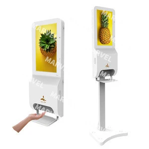 New Arrival 2020 3000ml auto digital signage stand advertising screen automatic hand sanitizer dispenser kiosk