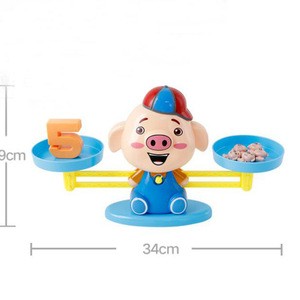 New arrival kids learning math toy wholesale handmade animal balance toy