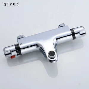 New arrival wall mounted chrome polished thermostatic hotel bath shower mixer faucet