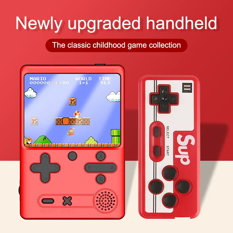 New color portable handheld game console with 800 games in one can be double