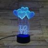 New design 5 color changing Night light personalized gift decorated Corps blue tooth speaker 3D Vision Lamps Strange new light