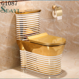 new design bathroom golden color wc toilet gold toilet bowl