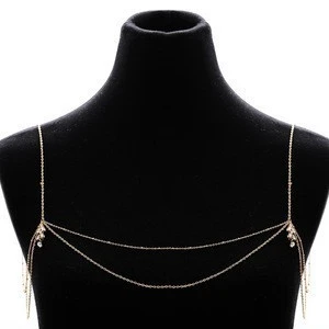 New Design Chain shoulder Body Jewelry Women Handmade Crystal Rhinestone  Body Chain G80829