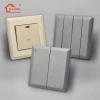 New design slim  wall switch  piano light switch plate UK electric switch SASO SQM CB IEC COC CERFICIATE