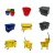 Import New Design Yellow Plastic Flat Mop Cleaning Buckets With Wheels from China