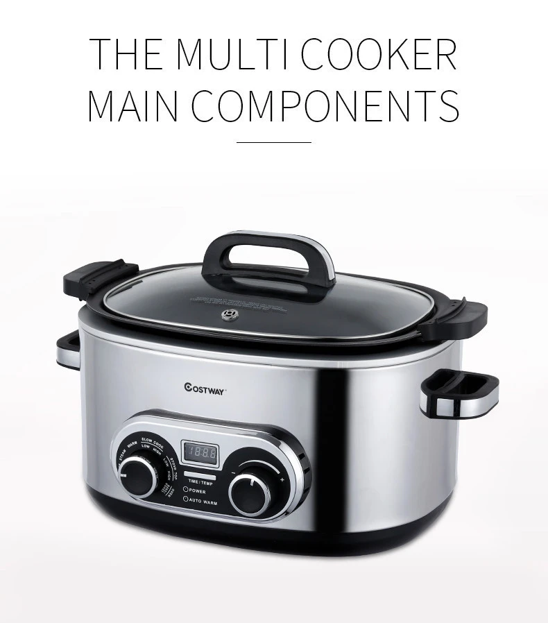 New electric multi cooker with oven stove top fryer slow cooker steamer