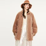 New Fashion Winter Single Breasted Sheep Skin Fur Coat Women Faux Fur Coat