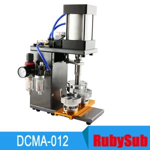 New High Quality Plastic &amp; Metal Pneumatic Automatic Button Badge Making Machine with Mould Free