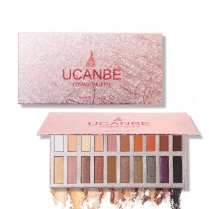 NEW Hot Selling ucanbe Cosmetic Glitter makeup palletes 20 color pearl bright color Eye Shadow pallets