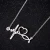 Import New ladies simple stainless steel doctor medical stethoscope electrocardiogram necklace fashion love heart beat clavicle chain from China