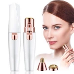 New Portable Painless Epilator USB Brows Hair Remover Rechargeable Pen Electric 2 in 1 Eyebrow Trimmer