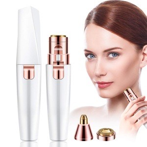 New Portable Painless Epilator USB Brows Hair Remover Rechargeable Pen Electric 2 in 1 Eyebrow Trimmer