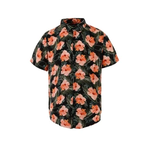 New style ready made popular male short sleeve summer printed 100% rayon hawaiian beach shirt