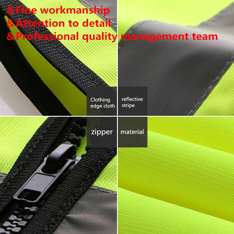 Newest design top quality construction biker safety reflective jacket