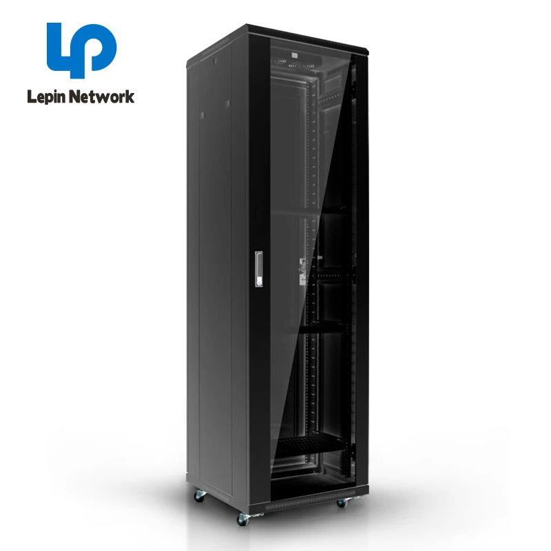 ningbo lepin factory customize size  42u server data center cabinet 600 x 600 internet 6u 24u server rack 600 network cabinet