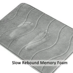 Non Slip Flannel Fleece Memory Foam SBR Back Bath Mat