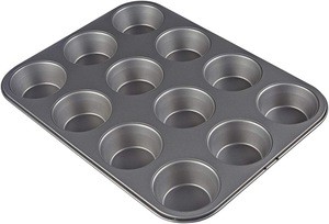 Nonstick heat resistance 12-Cup Carbon Steel Muffin cupcake baking Pan Bakeware tools and accessories