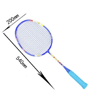 OEM lightweight junior badminton racket set with shuttlecock carbon shaft one-piece composite for entertainment