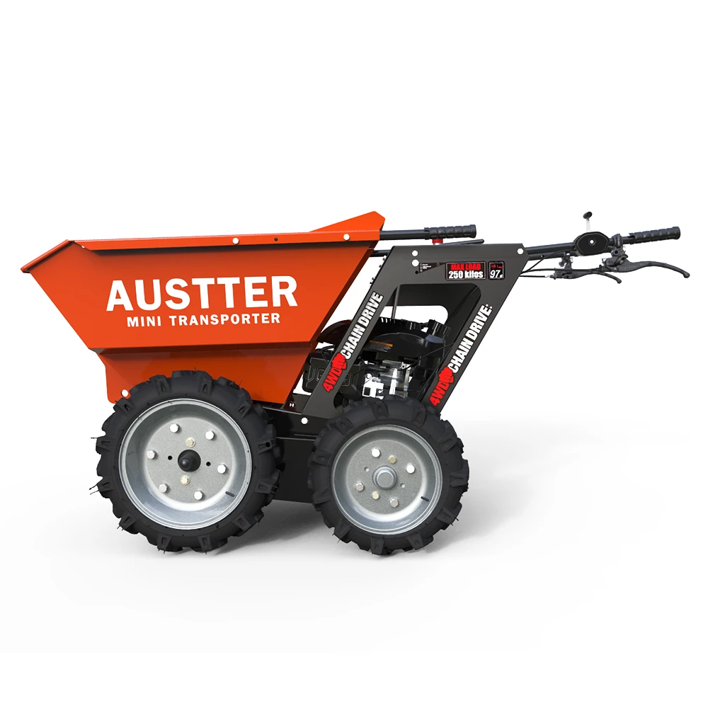 OEM Manufacture Austter 6.5hp 212cc Small Petrol Power Front Tip Micro Dumper