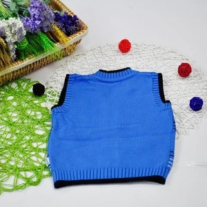 OEM ODM Factory Modern 100% Cotton knitting patterns Boys Vest Uniform vest with buttons