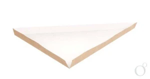 Open Disposable Triangle Paper Pizza Slice Tray Kraft Paper Cartonboard Takeaway Tray 232*232*195 *15 mm